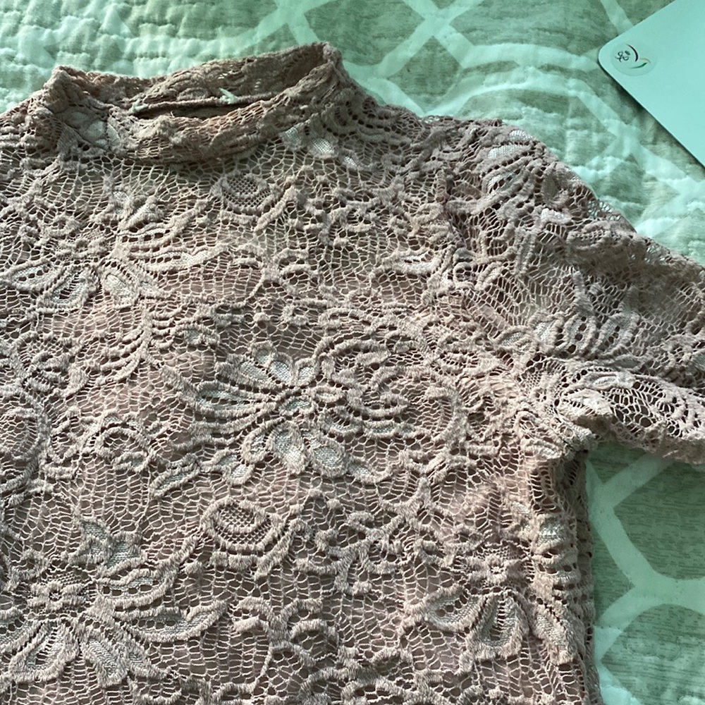 Pink lace top